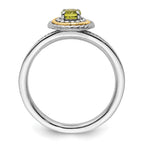 Sterling Silver & 14k Stackable Expressions Peridot Ring