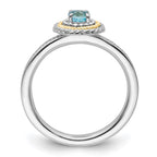 Sterling Silver & 14k Stackable Expressions Sterling Silver Blue Topaz Ring