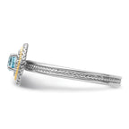 Sterling Silver & 14k Stackable Expressions Sterling Silver Blue Topaz Ring