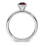 Sterling Silver Stackable Expressions High 5mm February Crystal Ring