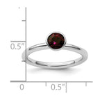Sterling Silver Stackable Expressions High 5mm February Crystal Ring