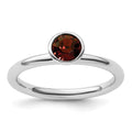 Sterling Silver Stackable Expressions High 5mm June Crystal Ring