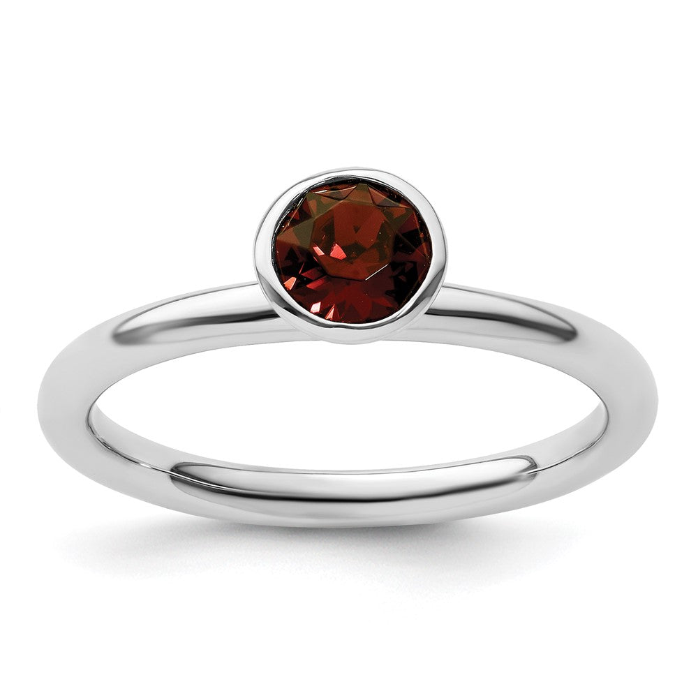 Sterling Silver Stackable Expressions High 5mm June Crystal Ring