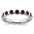 Sterling Silver Stackable Expressions January Crystal Ring