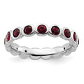 Sterling Silver Stackable Expressions February Crystal Ring