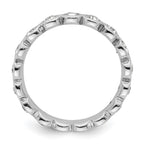 Sterling Silver Stackable Expressions April Crystal Ring