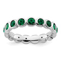 Sterling Silver Stackable Expressions May Crystal Ring
