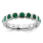 Sterling Silver Stackable Expressions May Crystal Ring