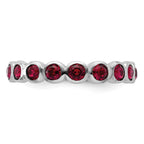Sterling Silver Stackable Expressions July Crystal Ring