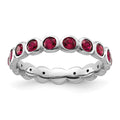 Sterling Silver Stackable Expressions July Crystal Ring