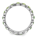 Sterling Silver Stackable Expressions August Crystal Ring