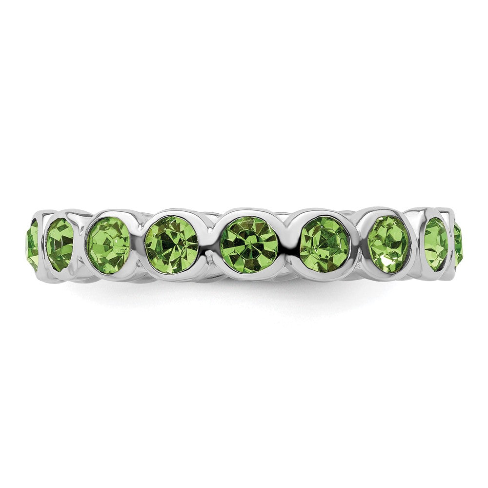 Sterling Silver Stackable Expressions August Crystal Ring