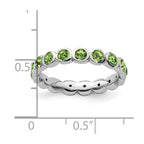 Sterling Silver Stackable Expressions August Crystal Ring