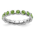 Sterling Silver Stackable Expressions August Crystal Ring
