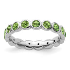 Sterling Silver Stackable Expressions August Crystal Ring