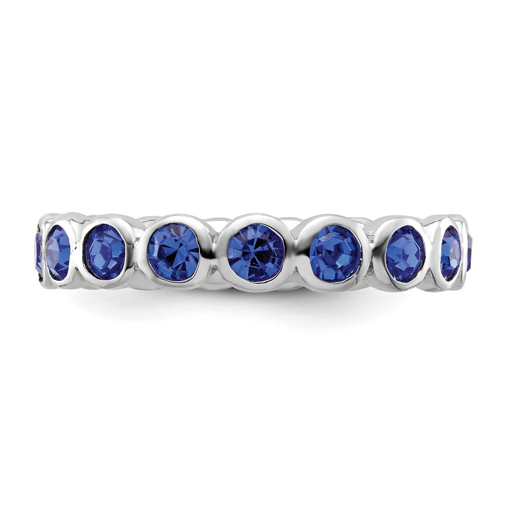 Sterling Silver Stackable Expressions September Crystal Ring