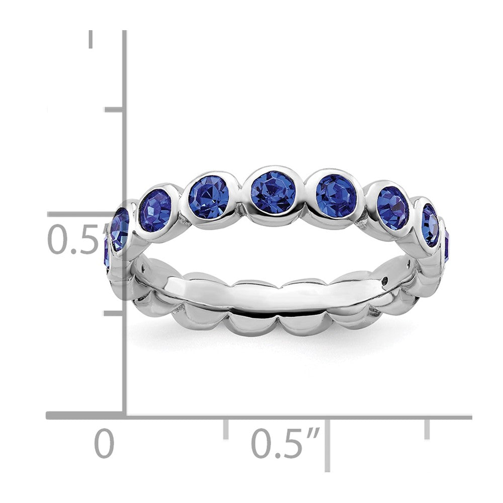 Sterling Silver Stackable Expressions September Crystal Ring
