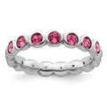 Sterling Silver Stackable Expressions October Crystal Ring