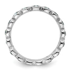 Sterling Silver Stackable Expressions December Crystal Ring