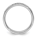 Sterling Silver Stackable Expressions Polished Enameled Mom Ring
