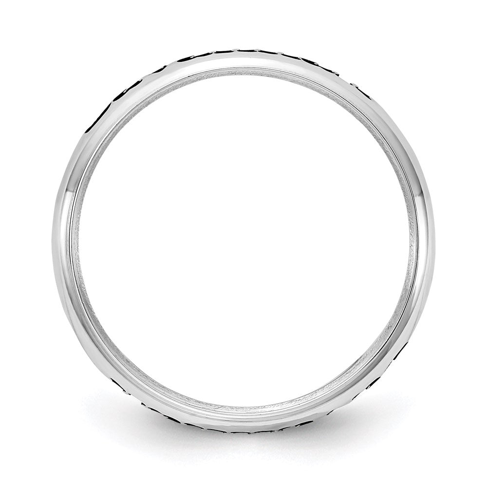 Sterling Silver Rh-plt Stackable Expressions Personalized Ring