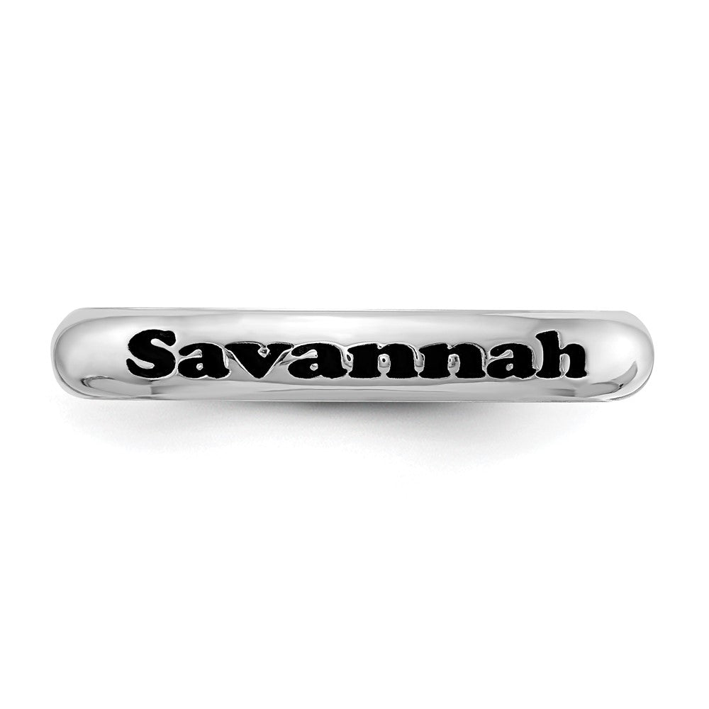 Sterling Silver Rh-plt Stackable Expressions Personalized Ring