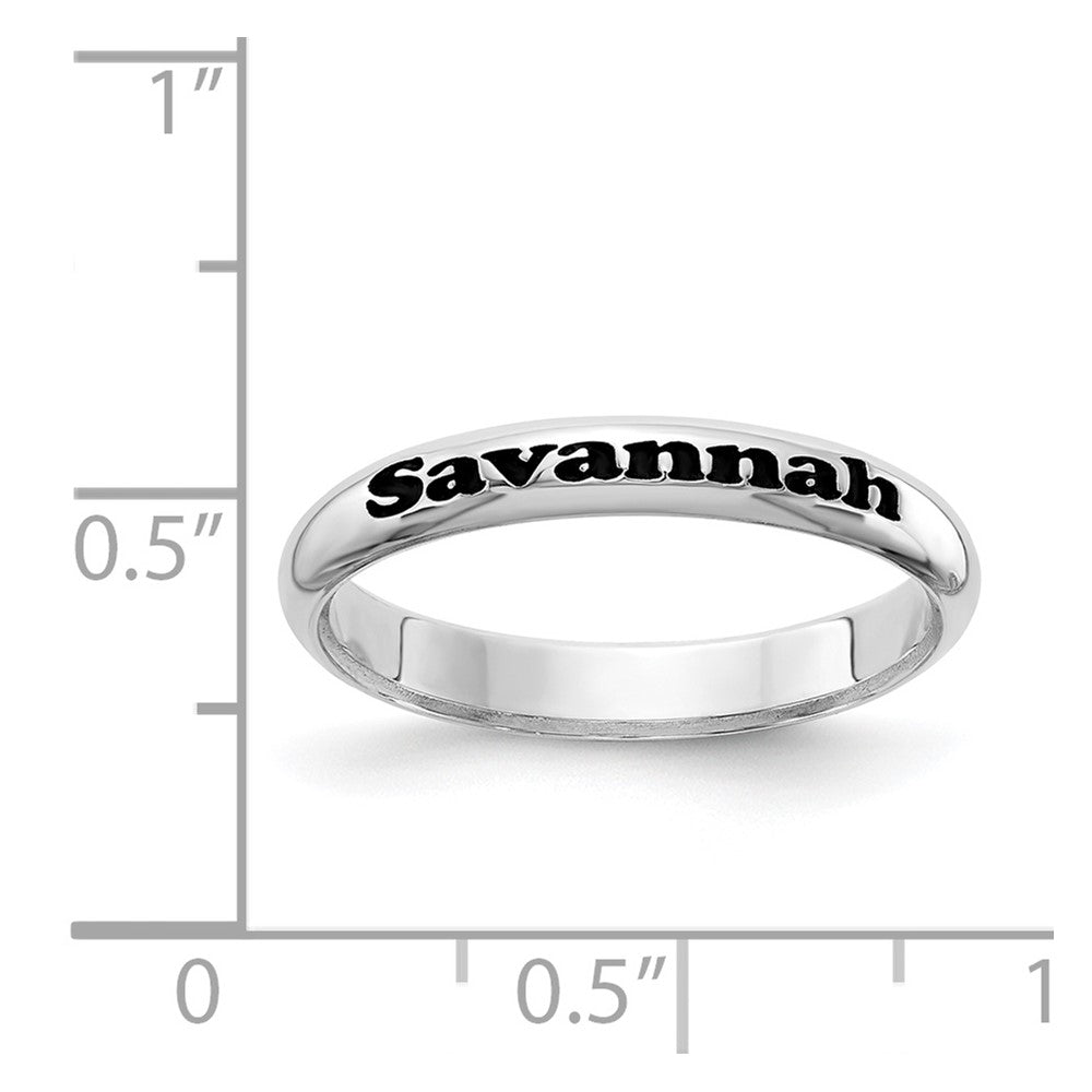 Sterling Silver Rh-plt Stackable Expressions Personalized Ring