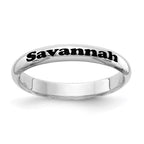 Sterling Silver Rh-plt Stackable Expressions Personalized Ring
