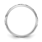 Sterling Silver Rh-plt Stackable Expressions Personalized with Cross Ring