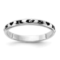 Sterling Silver Rh-plt Stackable Expressions Personalized with Heart Ring