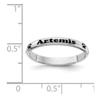 SS Rh-plt Stackable Expressions Personalized w/ Paw Print Ring