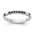 SS Rh-plt Stackable Expressions Personalized w/ Paw Print Ring
