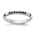 SS Rh-plt Stackable Expressions Personalized w/ Paw Print Ring