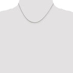 Sterling Silver Rhodium-plated .8mm Round Snake Chain