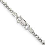 Sterling Silver 1.6mm Round Snake Chain