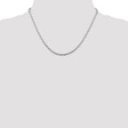 Sterling Silver 2.85mm Diamond-cut Round Spiga Chain