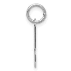 Sterling Silver/Rhodium-plated Polished Number 5 Charm