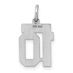 Sterling Silver/Rhodium-plated Polished Number 10 Charm