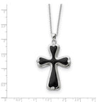 Sterling Silver & CZ Enameled My Refuge 18in Necklace