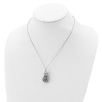 Sentimental Expressions Sterling Silver Rhodium-plated Antiqued FW Cultured Pearls of Wisdom 18in Necklace
