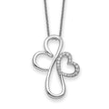 Sentimental Expressions Sterling Silver Rhodium-plated CZ Everlasting Love 18in Necklace