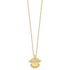 Sentimental Expressions Sterling Silver Gold-plated CZ Angel of Remembrance 18in Necklace