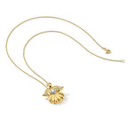 Sentimental Expressions Sterling Silver Gold-plated CZ Angel of Remembrance 18in Necklace