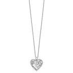 Sentimental Expressions Sterling Silver Rhodium-plated CZ Antiqued 18in Angel of Love Necklace