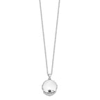 Sentimental Expressions Sterling Silver Rhodium-plated Antiqued Circle Remembrance Ash Holder 18 Inch Necklace