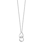 Sentimental Expressions Sterling Silver Rhodium-plated CZ Tears to Share 18in Necklace