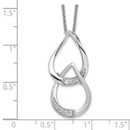 Sentimental Expressions Sterling Silver Rhodium-plated CZ Tears to Share 18in Necklace