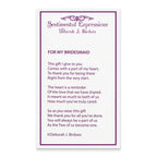 Sentimental Expressions Sterling Silver Rhodium-plated A Gift For My Sister For My Bridesmaid 18in Necklace