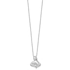 Sentimental Expressions Sterling Silver Rhodium-plated Polished Maternal Bond 18in Necklace