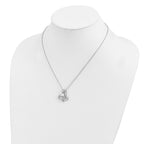 Sentimental Expressions Sterling Silver Rhodium-plated Polished Maternal Bond 18in Necklace